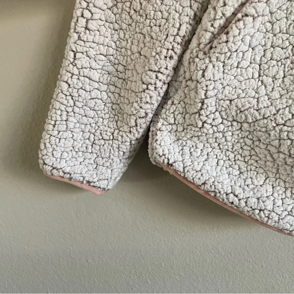 Playing For Keeps Sherpa Teddy Sweater Women’s Small Quarter Zip Mock Neck - Picture 5 of 11